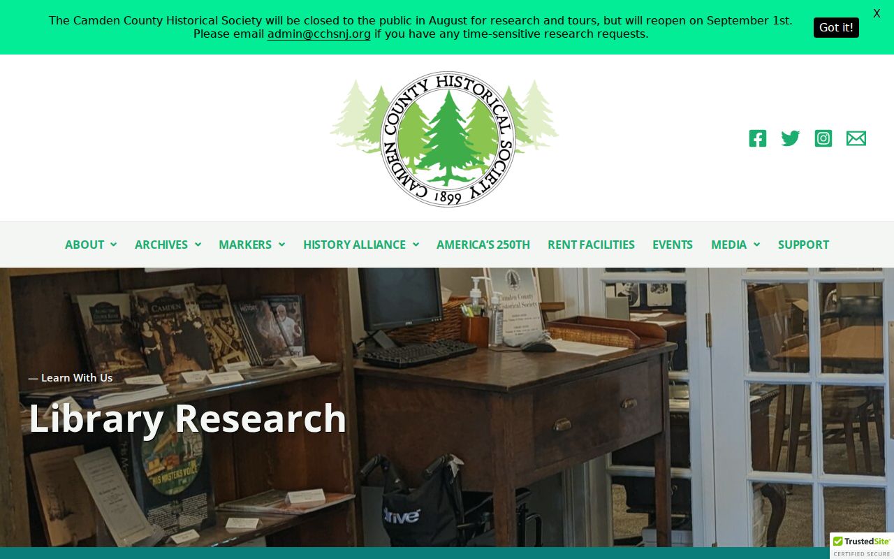 Gloucester Township city directory holdings at Camden County Historical Society